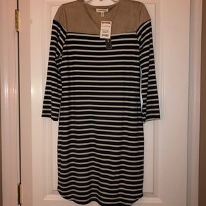 Monetau blue and white stripped dress